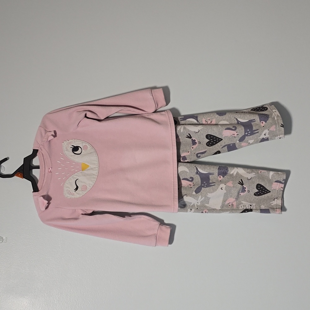 Carter's Girl's Size 6 Fleece Owl Woodland Pajamas